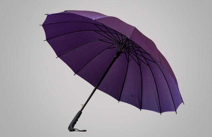 批发16K韩国创意碰击布彩虹伞长柄直杆自动雨伞广告伞可做LOGO详情8