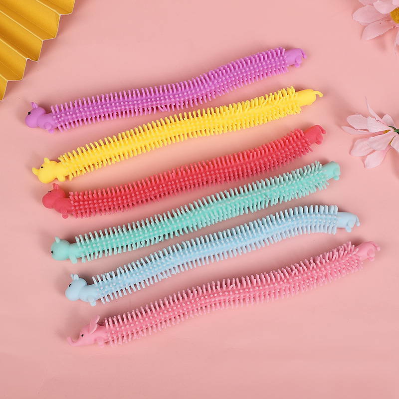 New stress-relieving gadgets: Elephant toys, stress-relieving and venting ropes, soft rubber mixed noodle ropes, animal lala fun wholesale pic 1