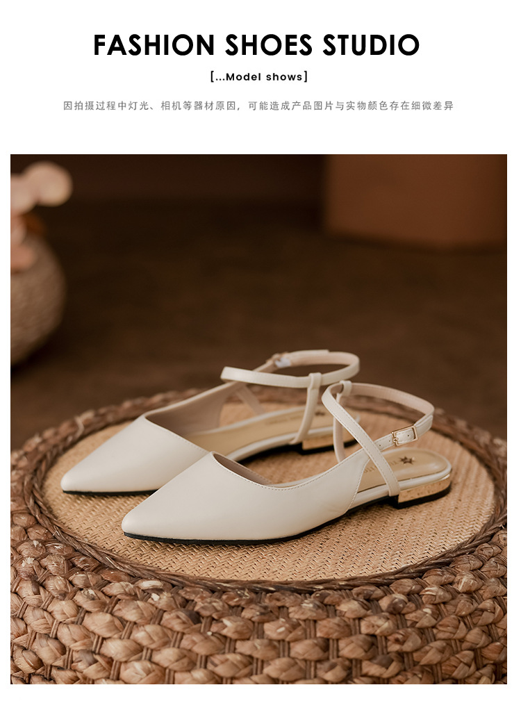 女鞋夏季女2025法式不累脚单鞋舒适平底气质后空包头凉鞋女时尚详情24