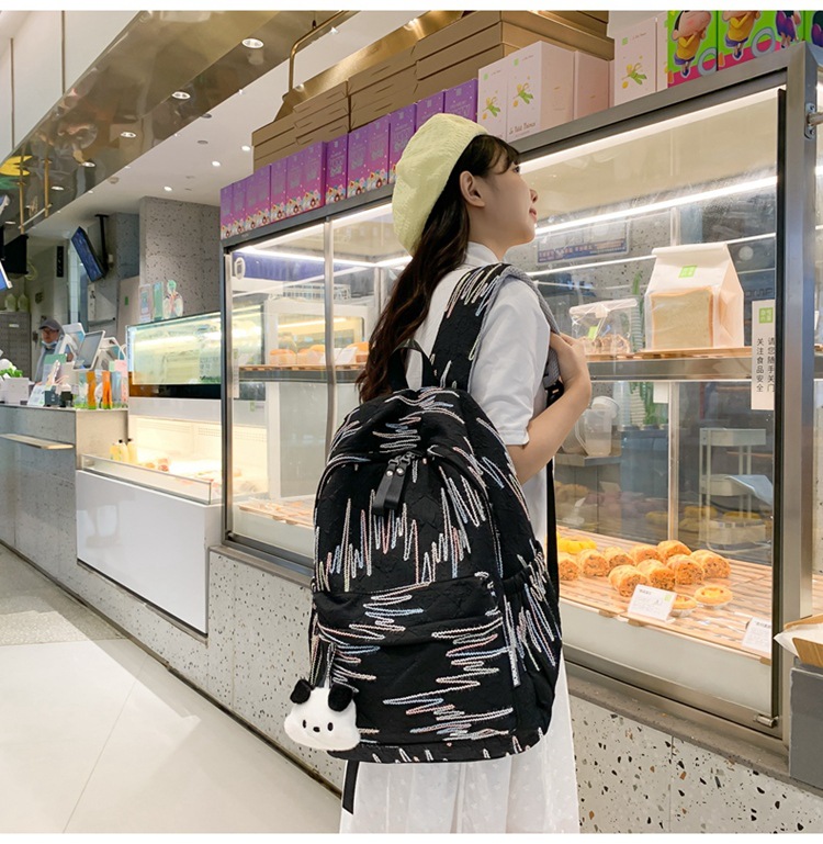 双肩包女生出游可爱少女简约大学生百搭轻便时尚春游中学上课书包详情16