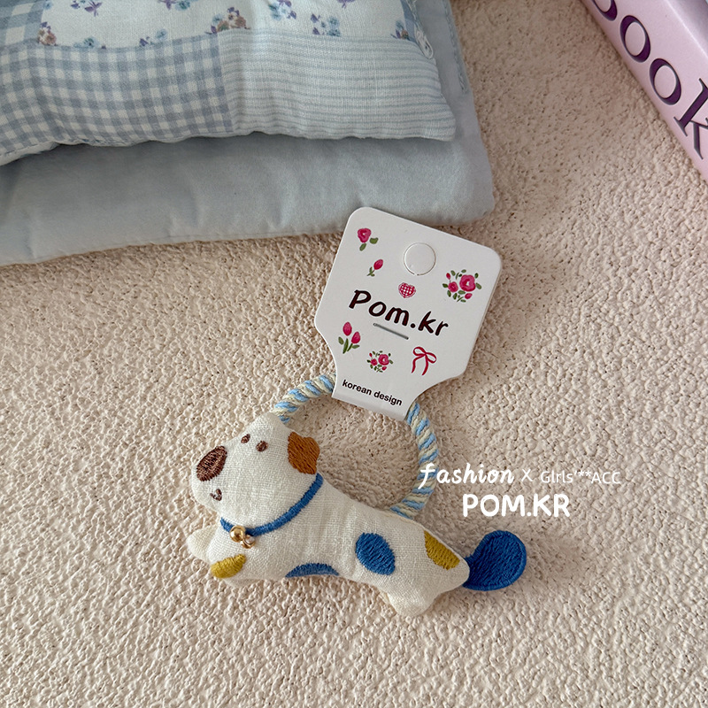 In the spring of 2025, a new cartoon style featuring cute girls, versatile and playful puppies, ponytail hair bands, and hair ties for girls pic 8