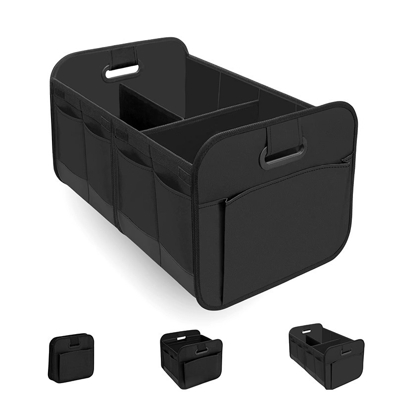 Car trunk storage box, Oxford cloth handle outdoor storage box, multi-functional folding car storage box pic 1