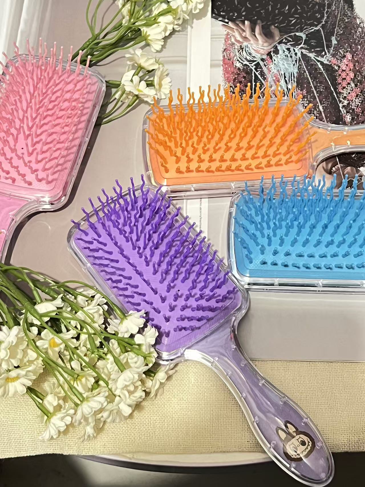 史迪仔儿童美发梳可爱卡通KT猫三丽欧气垫流沙梳气囊梳可挑款详情9