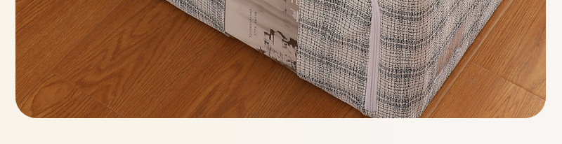 Light luxury cotton and linen steel frame box, thickened clothing storage box, household storage cotton quilt, pp board odorless organization box pic 18