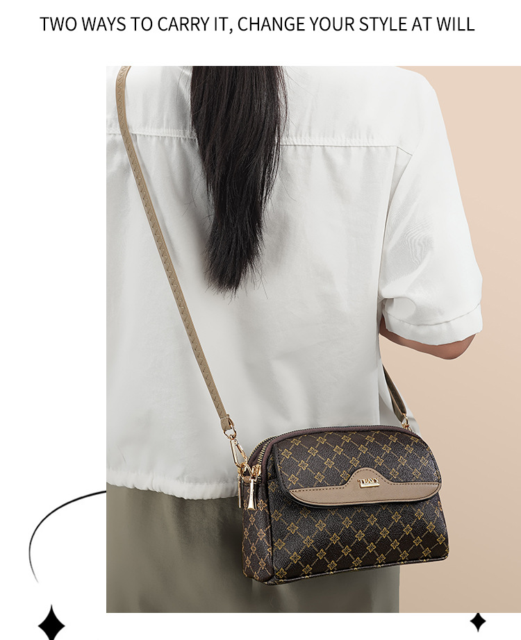 包包女高级感2024跨境外贸斜挎包大容量新款老花时尚气质百搭小包详情33