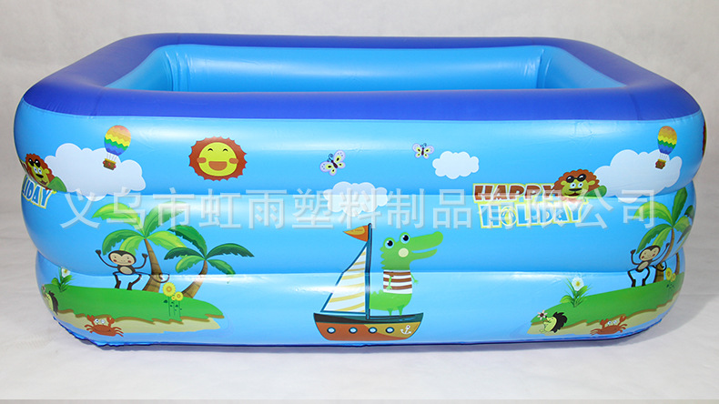 充气方形猴子三层水池游泳池儿童家用戏水池球池婴儿浴池鱼池详情15