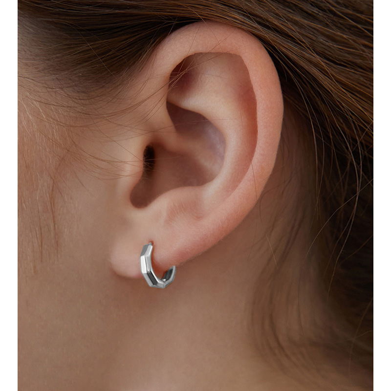 S925纯银耳环切面夏季基础小众极简耳饰百搭气质饰品女高级感耳钉详情11