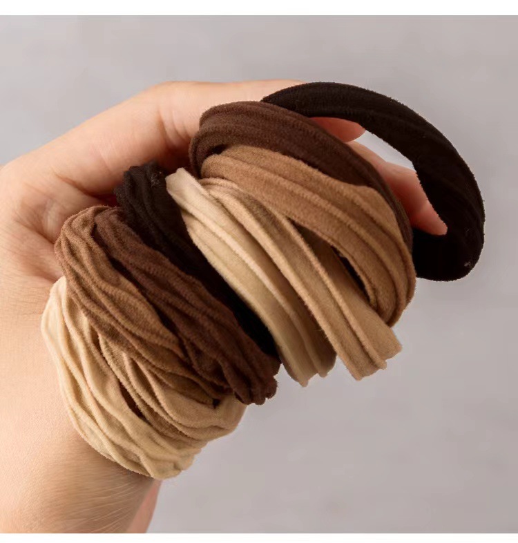 A popular high-elasticity seamless hair band for women, thickened and durable leather band hair tie for women pic 6