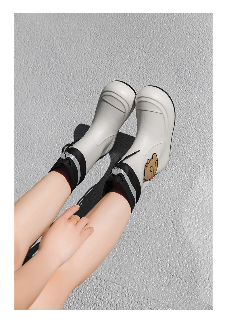 网红卡通时尚雨鞋女款外穿收口防水鞋防滑亲子雨靴女学生可爱胶鞋详情17