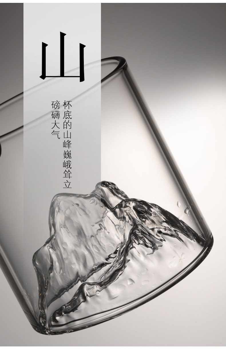 Wholesale and sale of glass mountain-viewing cups, mountain-collecting cups, whisky wine glasses, high borosilicate glass household water glasses and creative wine glasses pic 14