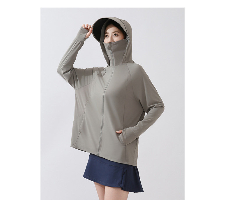 This is the same style of summer outdoor sun-protective clothing for both men and women. It is a loose and large-sized sun-protective garment with ice silk pic 20