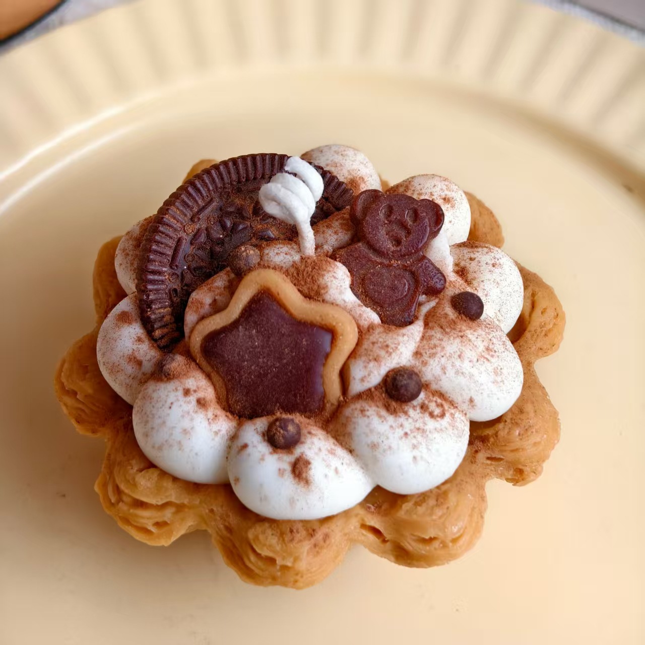 蛋挞香薰蜡烛可颂太阳花蛋挞跨境批发大豆蜡摆件草莓蓝莓水果塔详情12