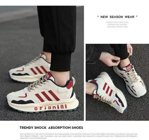 2025春秋季新款脚蹬男鞋厚底鞋子男士增高休闲百搭运动老爹男潮鞋详情7