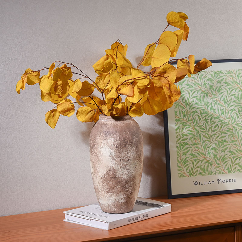 陶瓷花瓶复古风侘寂风插花花器样板房家居饰品摆件高级感装饰摆设详情6