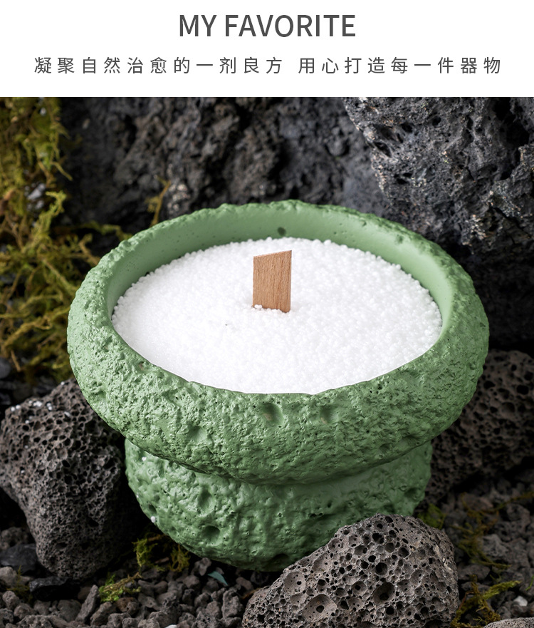亚马逊热卖款火山石杯水泥蜡烛杯蜡容器空杯香薰蜡烛杯香氛蜡烛杯详情17