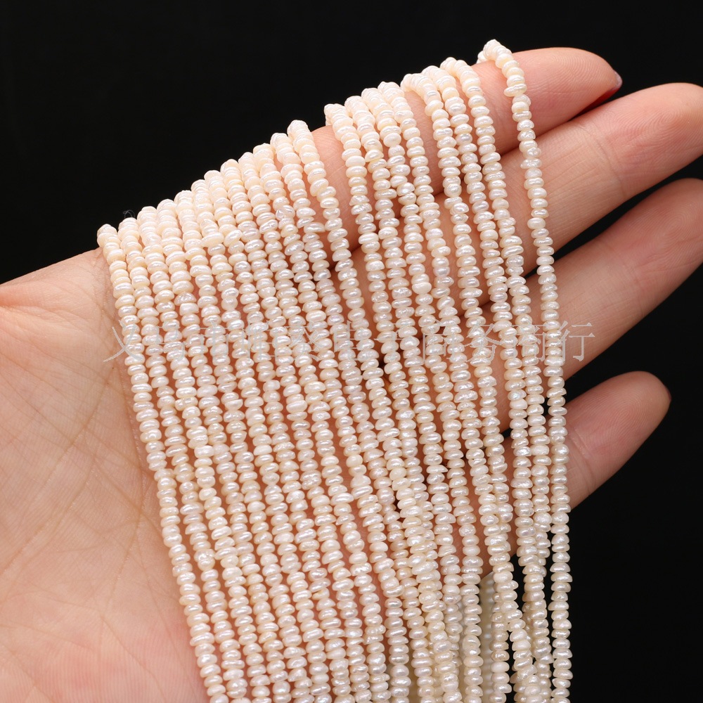 Exquisite natural freshwater pearl flat beads DIY jewelry accessories, handcrafted jewelry necklaces, semi-finished product production and wholesale pic 10