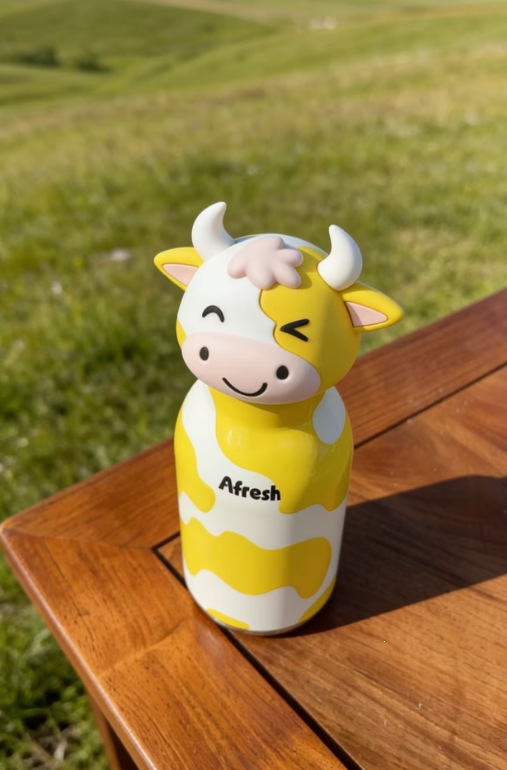 跨境外贸新款创意可爱公仔萌牛不锈钢保温杯创意个性儿童保温杯详情2