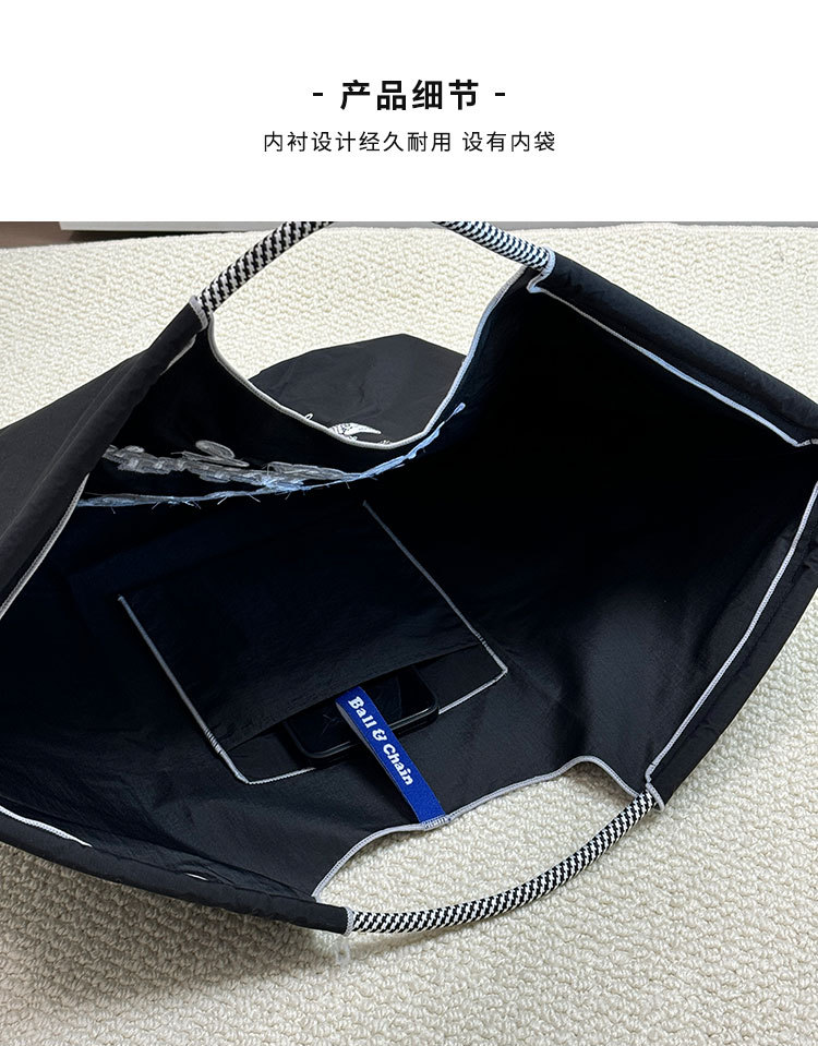 高级感秋冬季托特包女生刺绣手拎包大容量小众斜挎便携手提单肩包详情4