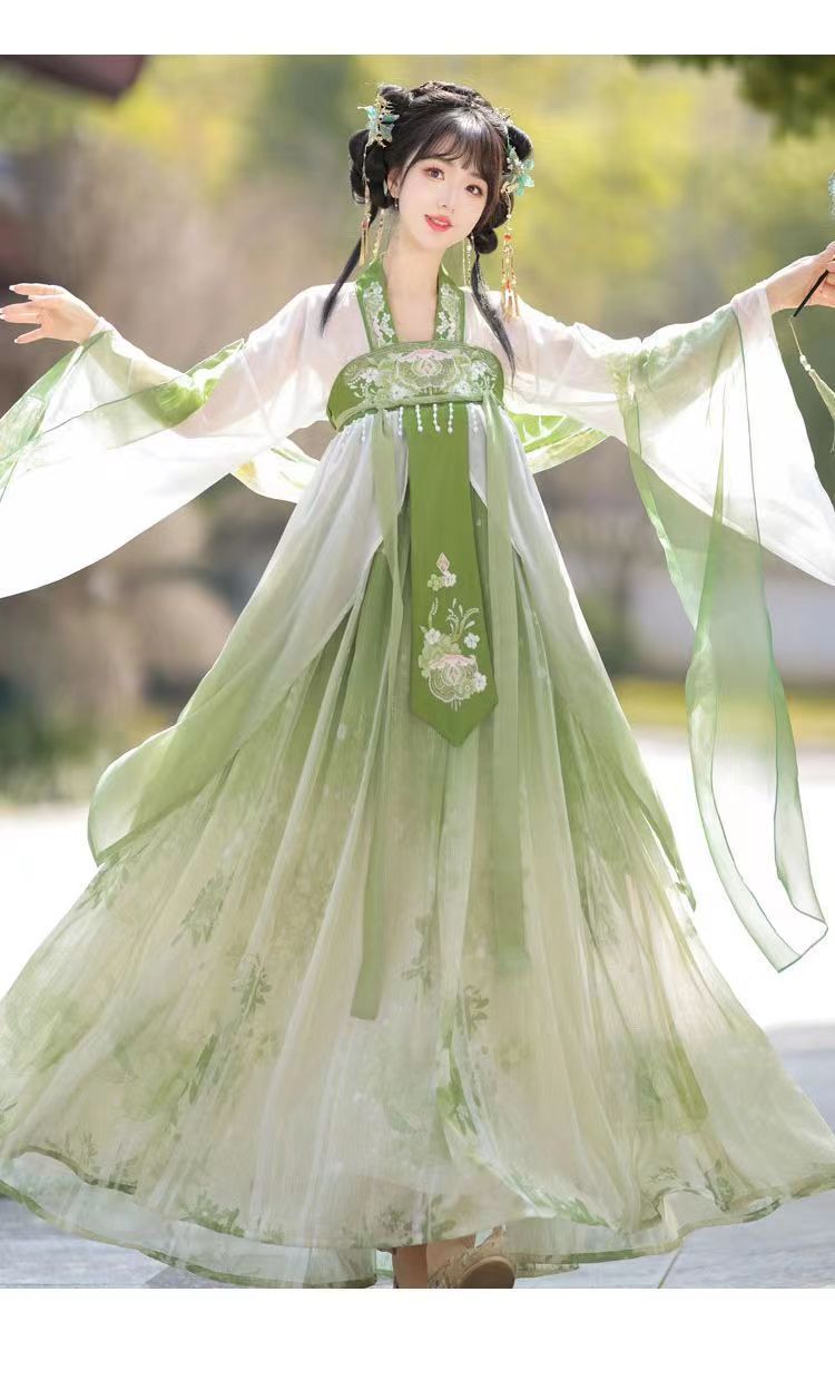 国潮-汉服成人女2024新款夏季荟萃改良齐胸襦裙薄款学生中国风仙气古装详情14