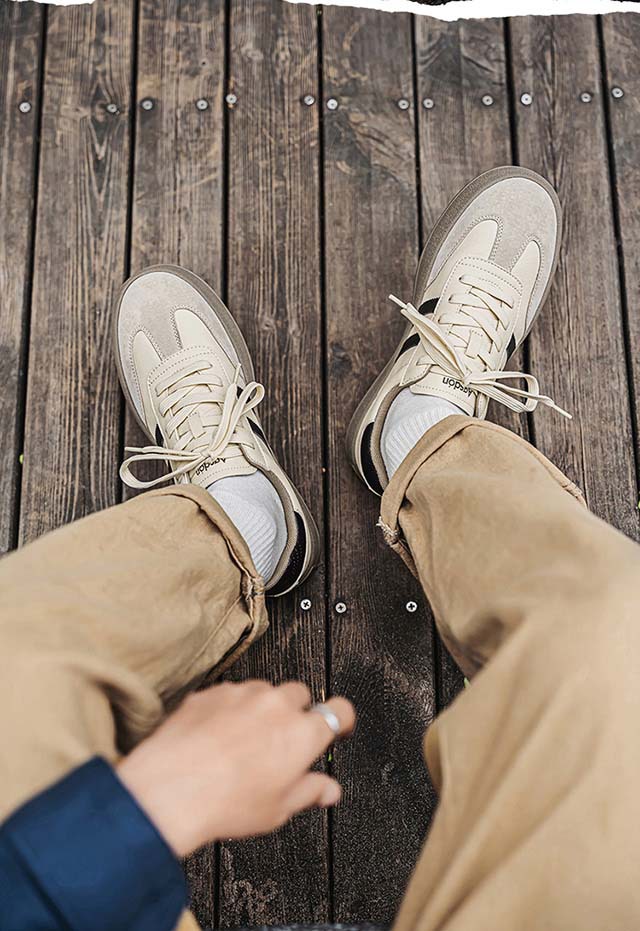 真皮德训鞋男2025新款复古男士休闲板鞋春夏透气厚底阿甘运动男鞋详情6