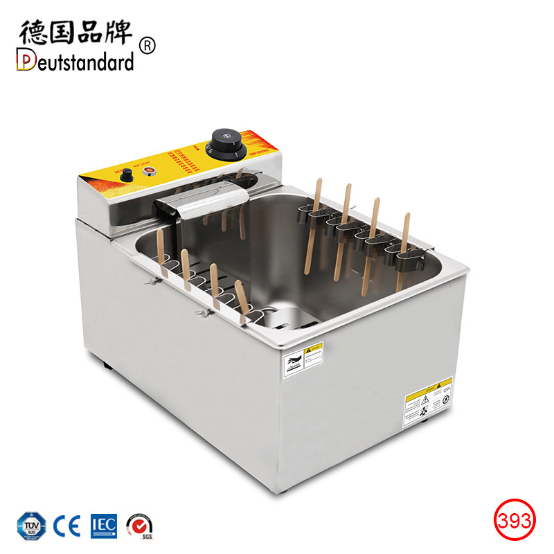 Wholesale of commercial desktop cheese, hot dog stick fryers, electric constant-temperature deep fryers, and equipment for making crispy and stringy snacks pic 7