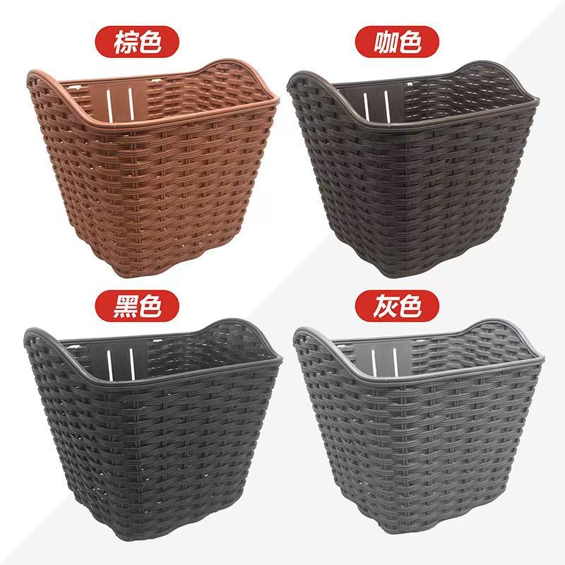 通勤自行车编织车筐电动车公路车车篓通用骑行配件车篮子加厚前筐详情12