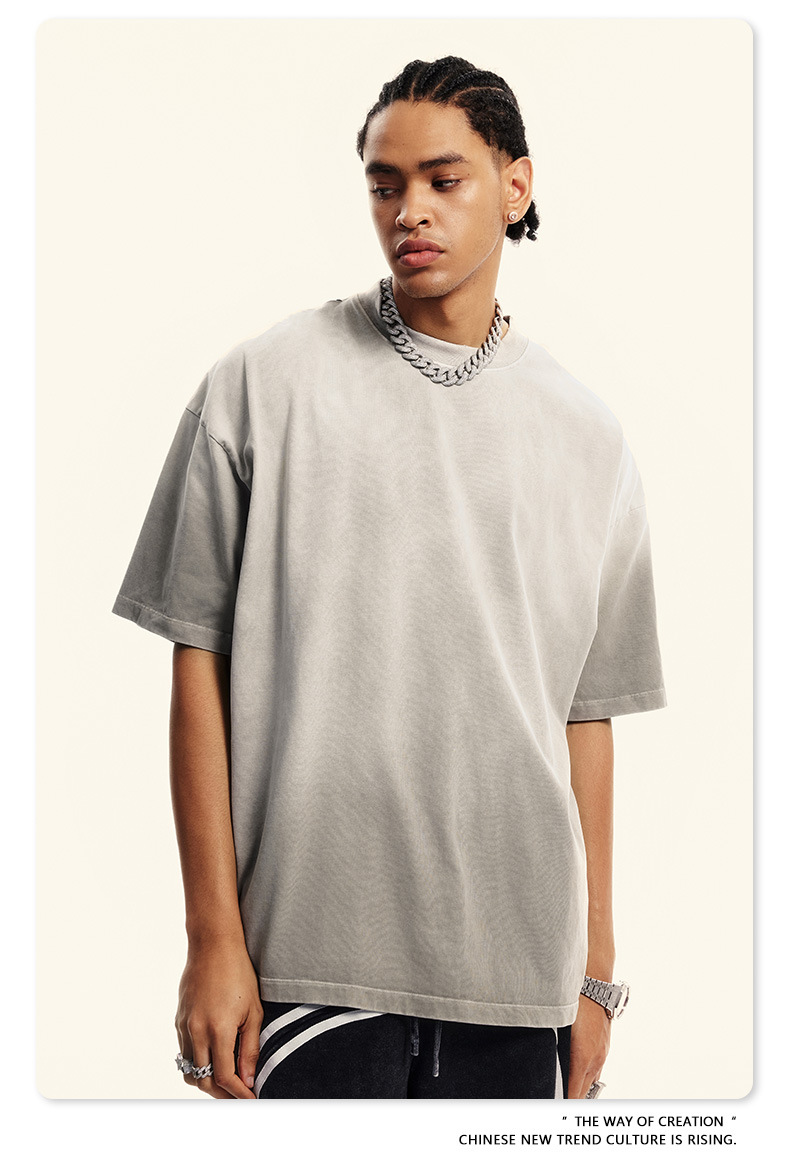BE男装2025春夏新款纯棉水洗做旧t恤男街头潮牌巴家重磅短袖t恤男详情54