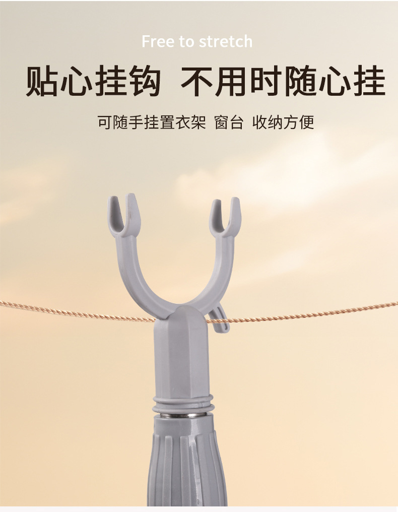 可伸缩不锈钢晾衣叉撑衣杆晒衣杆叉晾衣杆叉丫衣叉杆挑衣服取衣杆详情10