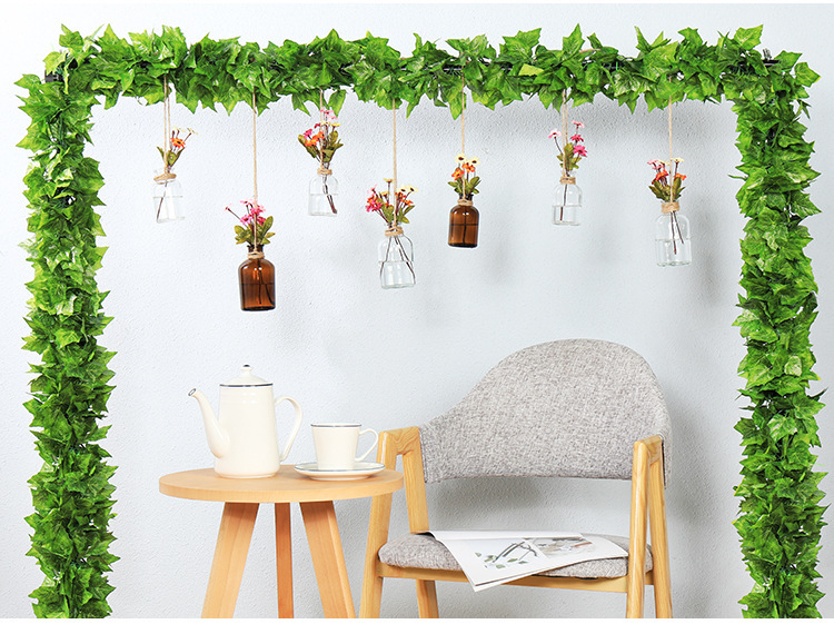 仿真葡萄叶仿真绿植树叶塑料水管道装饰缠绕假花藤条假叶植物吊顶详情9