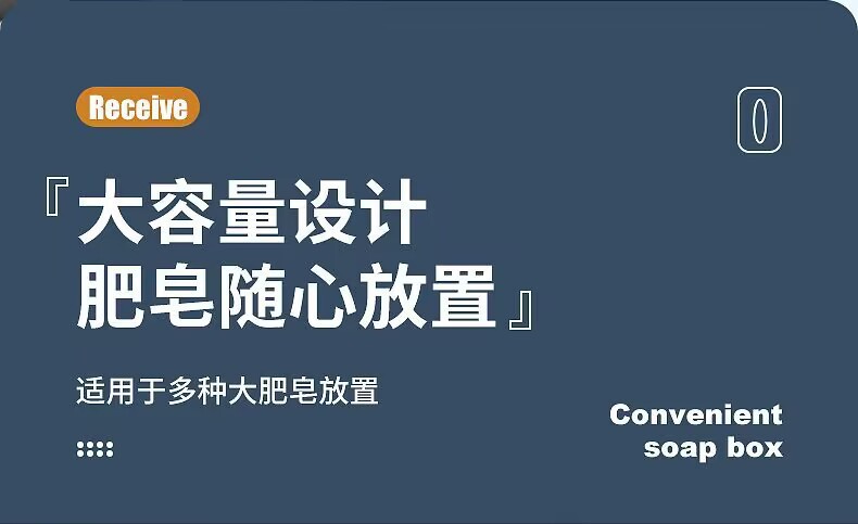 Double-layer soap box, no need for drilling, wall-mounted household bathroom draining rack, creative bathroom simple soap box pic 8