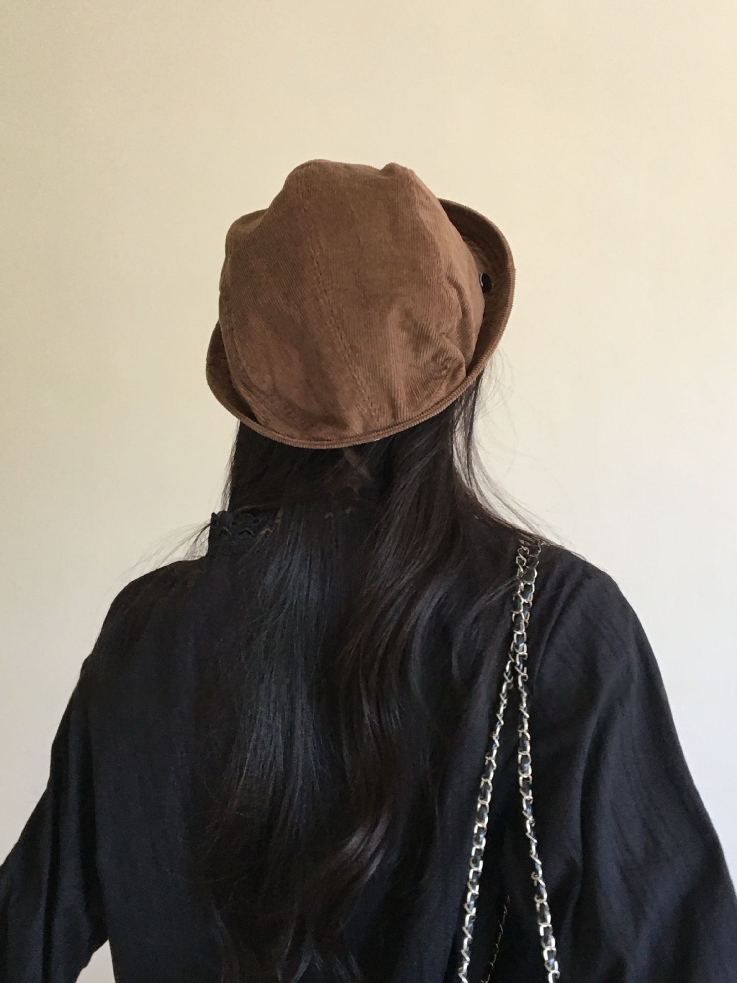 高品质灯芯绒渔夫帽子女秋冬季新款休闲百搭显脸小一帽多戴小礼帽详情25