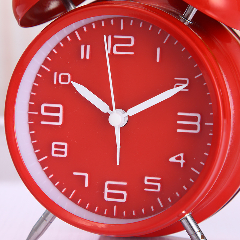 批发创意个性金属学生儿童卧室床头电池定时圆形数字刻度打铃闹钟详情7