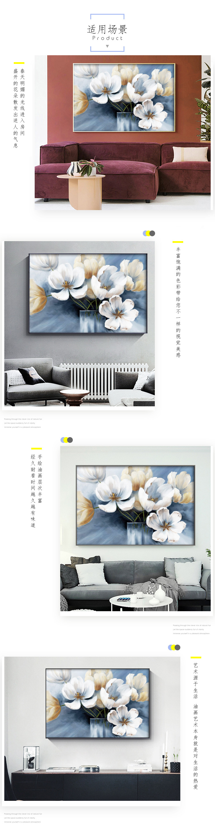 Wholesale manufacturer of hand-painted decorative oil paintings for hotels and homes, cross-border hand-painted decorative oil painting factory for foreign trade pic 8