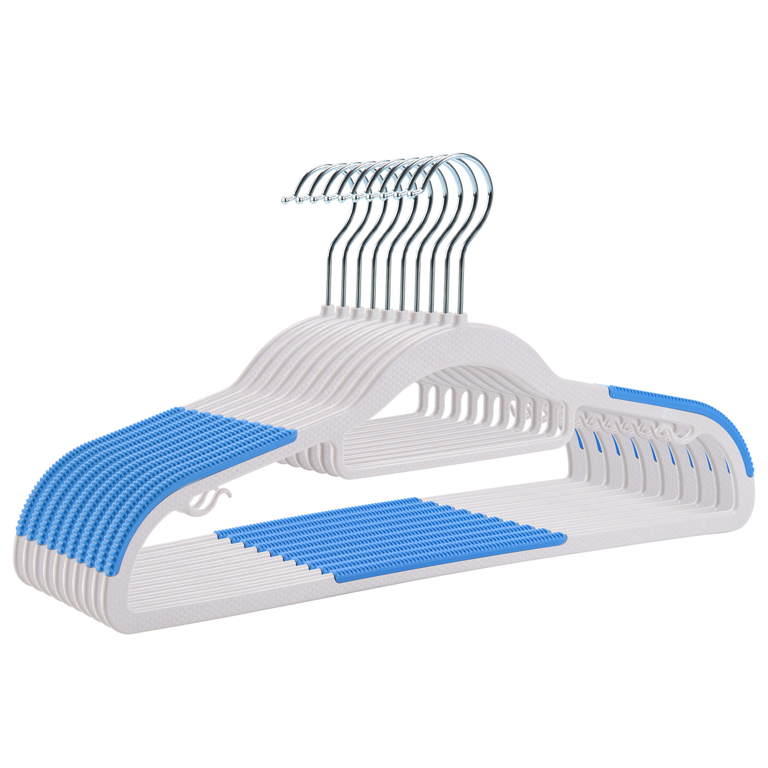 家用晾衣架挂衣衣橱无痕防滑衣服架防衣柜肩角双位批发干湿两用详情12