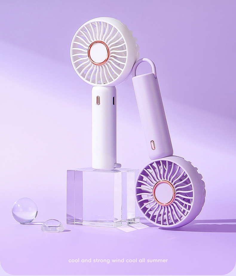 Wholesale usb small fan charging model gift Portable desktop bedside pocket mini 2025 new model handheld fan pic 2