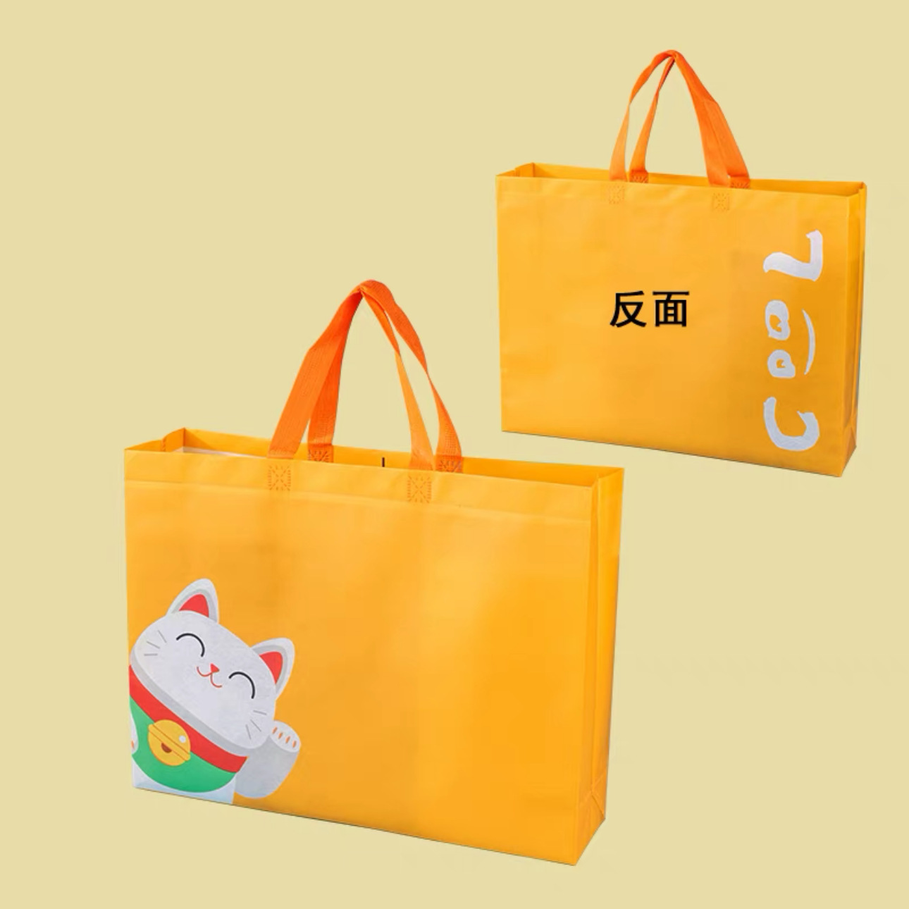 无纺布袋定做覆膜环保袋子服装logo广告礼品购物无纺布手提袋定制详情7