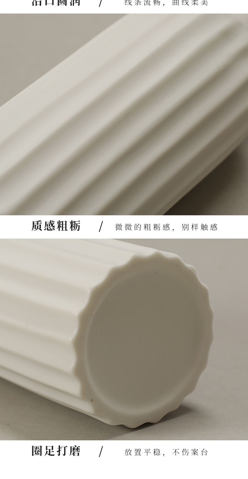 家居高级感素胚花插瓶可设计定制高颜值室内装饰陶瓷花瓶艺术摆件详情11