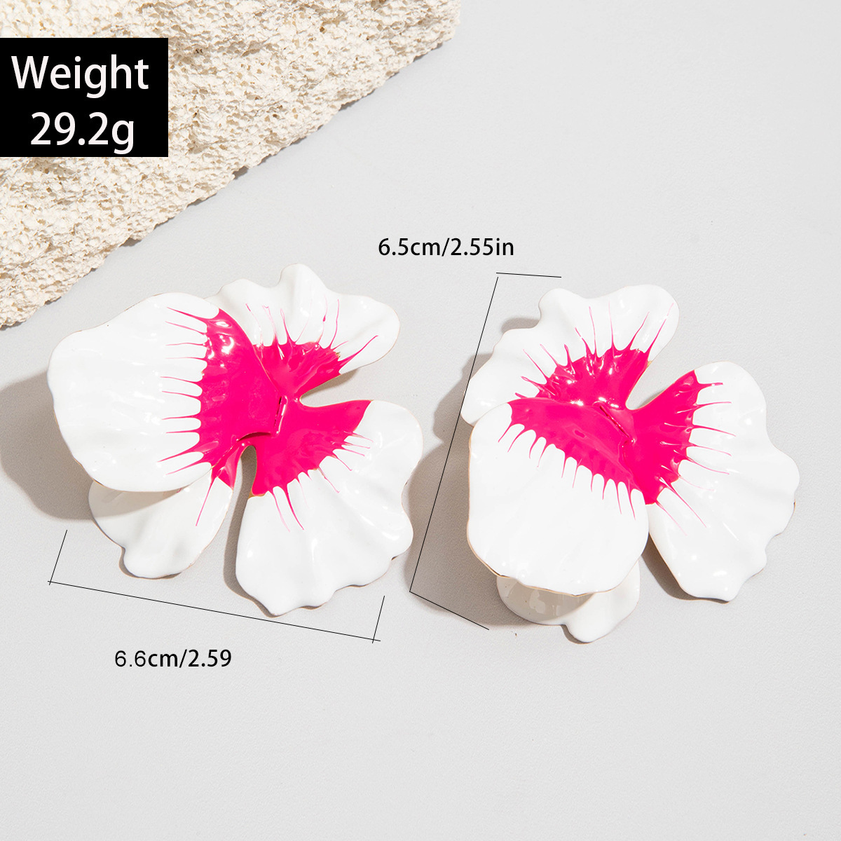 欧美跨境时尚清新布艺花朵流苏串珠优雅甜美情人节礼物耳坠耳环女详情20