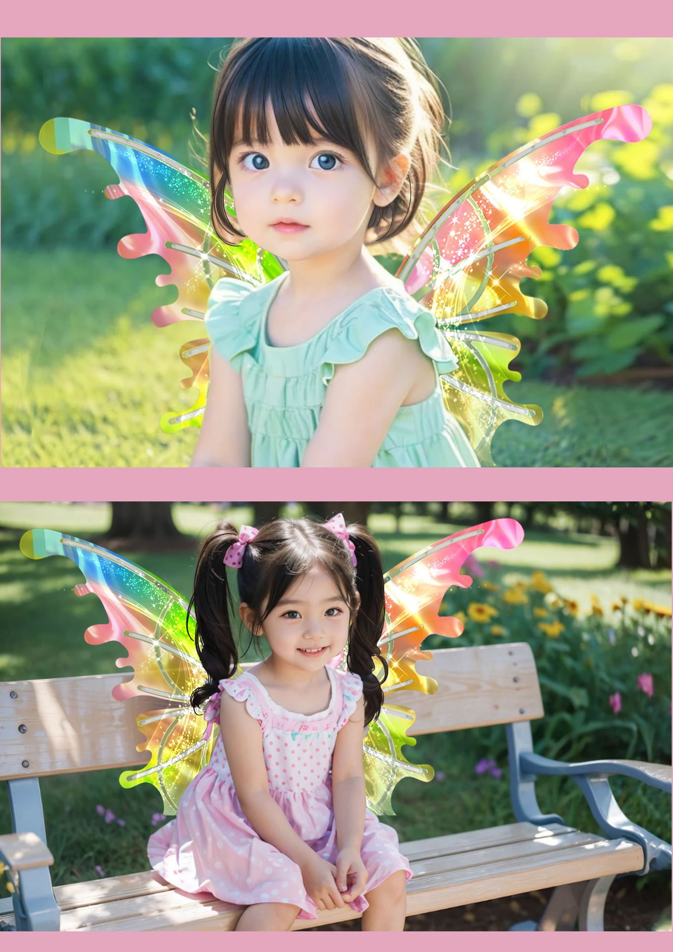 会动的精灵羽翼电动蝴蝶翅膀狗狗天使背饰儿童发光玩具小女孩礼物详情7