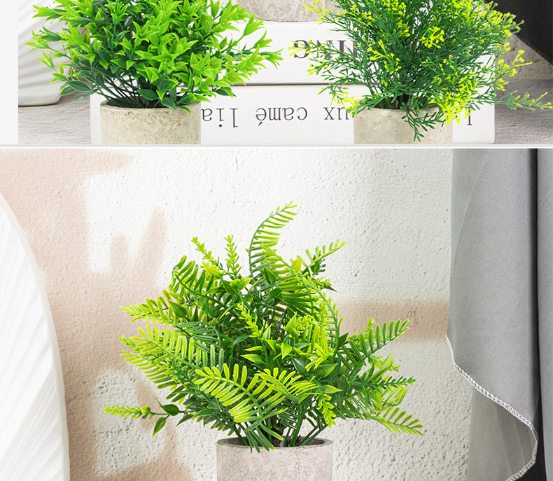 仿真绿植盆栽纸浆盆家居装饰商超文化办公园艺工厂定制仿真植物摆件详情9