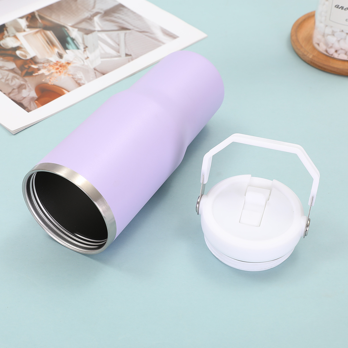 跨境30oz提手杯双层真空304不锈钢汽车杯户外便携车载保温杯批发详情20