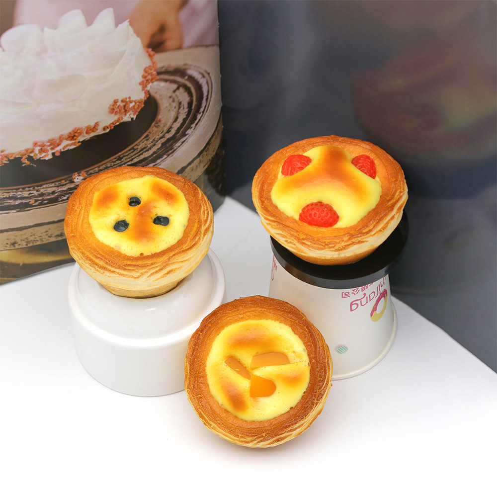 Portuguese egg tart models that are indistinguishable from the real thing, fridge magnets, original egg tarts, film and television props, house play toys, high-quality pastries and snacks pic 4