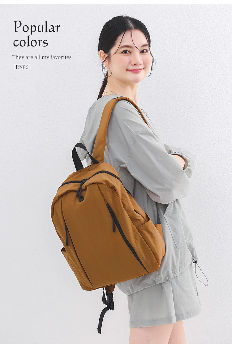 跨境直供亚马逊热销女包 日系尼龙布双肩包 户外休闲百搭通勤背包详情4