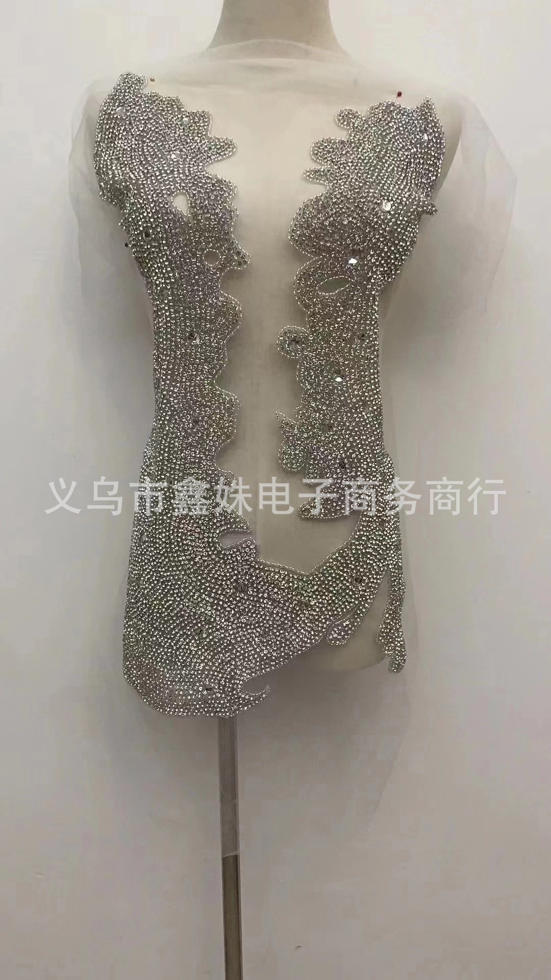 DIY wedding dress, evening gown, skirt and clothing accessories with S-shaped heavy industry glass drill hand-sewn beading pic 2