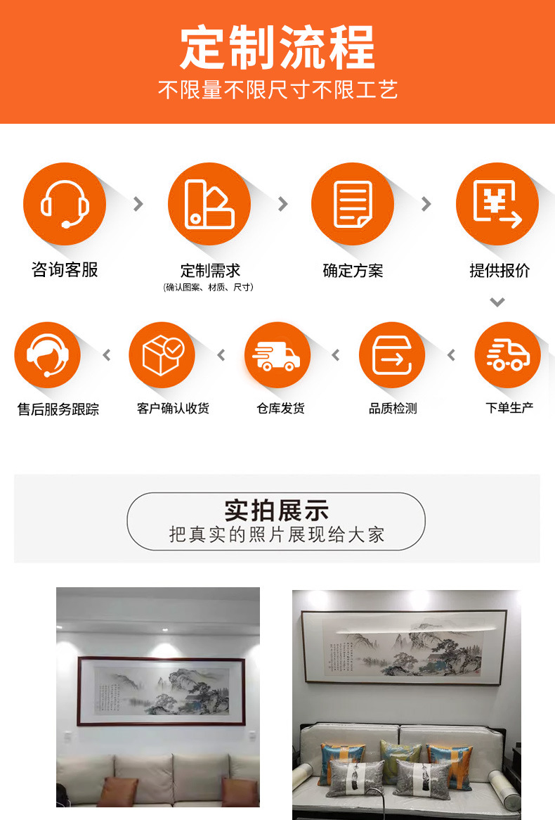 现代轻奢装饰画定制尺寸来图定做酒店公寓工程挂画晶瓷油画肌理画详情13