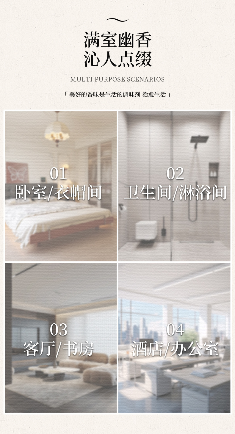 New flat bottle essential oil aromatherapy for bedroom, office and hotel deodorizing fragrance display, fresh and long-lasting perfume aromatherapy pic 9