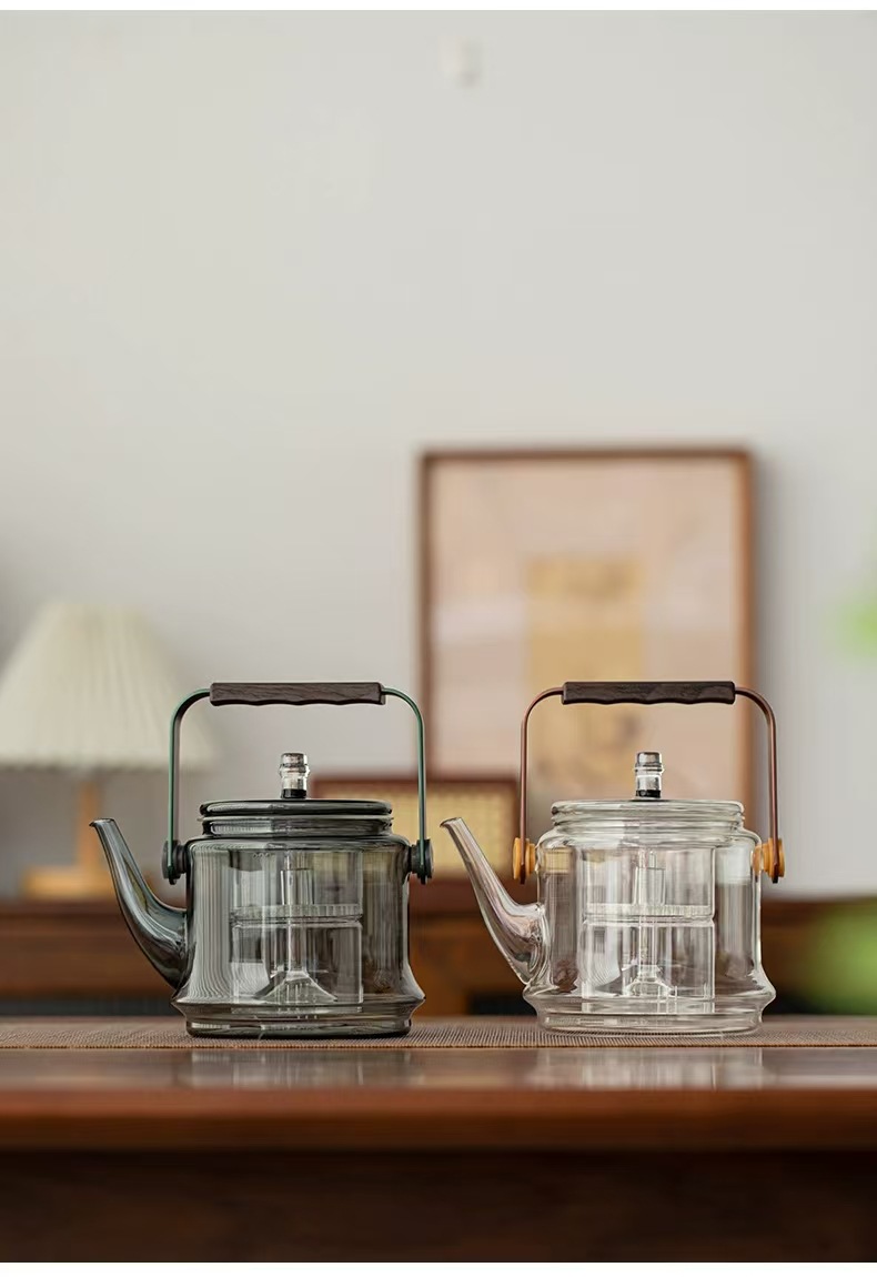 玻璃茶壶耐高温功夫茶具小号过滤可烧煮茶透明家用简约加厚泡茶器详情18