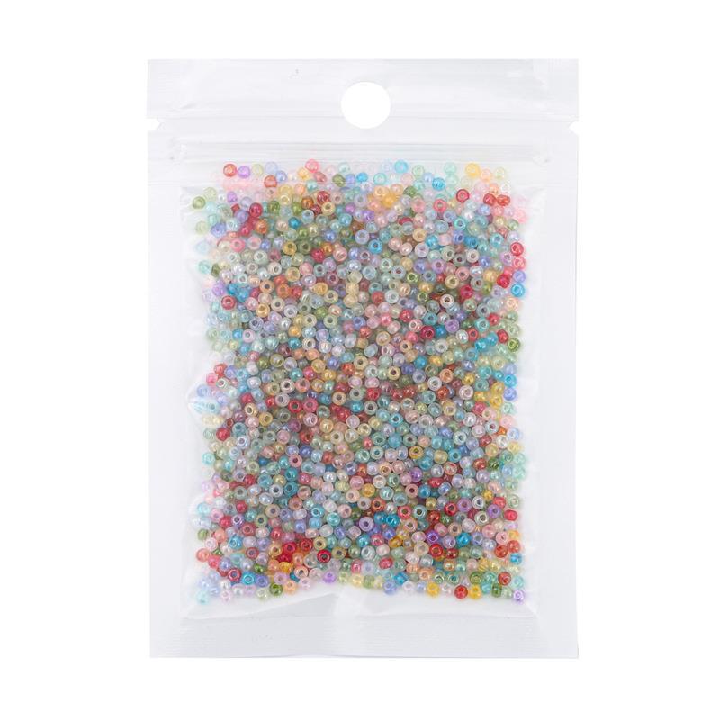 2/3/4mm cream mist iride rice beads, round beads, diy handmade bracelet, necklace accessory, glass loose beads material pic 5