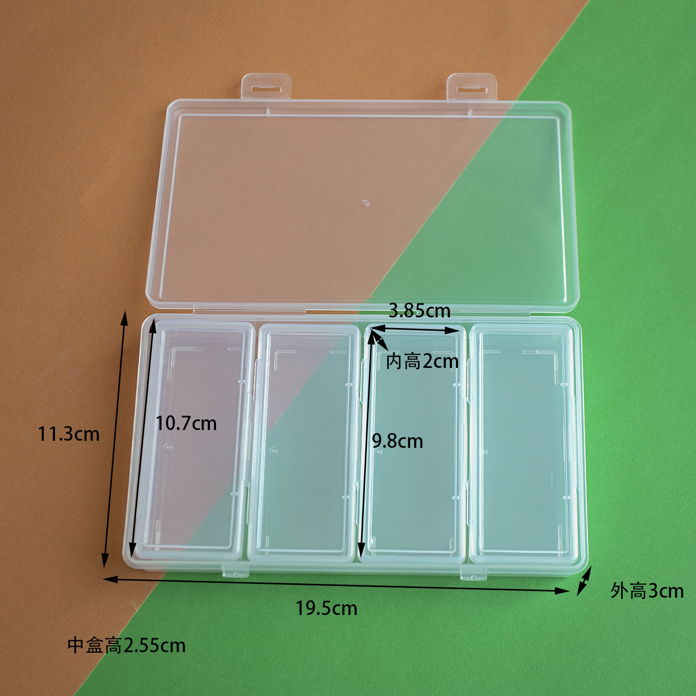 Compartments plastic desktop storage box with 10, 15 and 24 compartments transparent button fishing gear accessories, jewelry and cosmetics packaging box pic 54