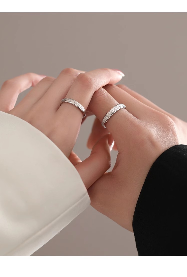 星河情侣戒指情侣对戒一对情侣款一男一女轻奢小众高级开口可调节详情1